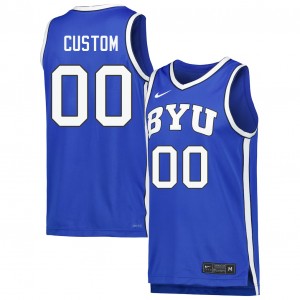 Men Custom Black BYU Cougars #00 College Basketball Alumni Jersey 298363-999