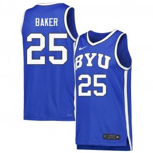 Men's Dawson Baker Royal BYU Cougars #25 College Basketball NCAA Jerseys 903719-594