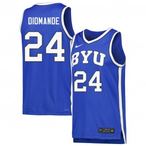 Men Dominique Diomande Royal BYU Cougars #24 College Basketball 2025 Jerseys 270659-745