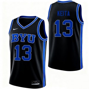 Men's Keba Keita Black BYU Cougars #13 College Basketball Limited Jerseys 405134-266