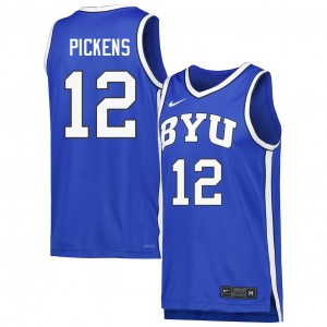 Men's Nate Pickens Royal BYU Cougars #12 College Basketball 2025-26 Jersey 298749-118