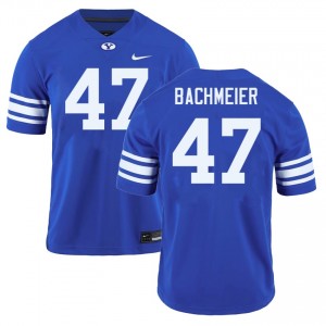 Mens Bear Bachmeier Royal BYU Cougars #47 College Football Stitched Jersey 297816-582
