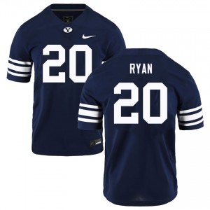 Men Carsen Ryan Navy BYU Cougars #20 College Football 2025 Jerseys 523573-239