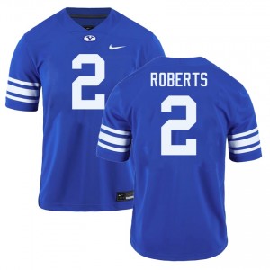 Men's Chase Roberts Royal BYU Cougars #2 College Football Official Jerseys 629756-103