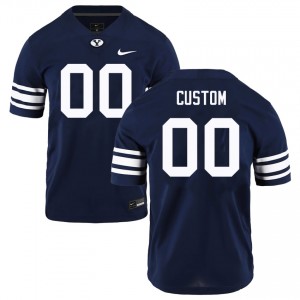 Mens Custom Navy BYU Cougars #00 College Football 2025-26 Jerseys 681763-688