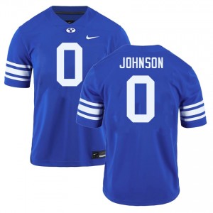 Men Evan Johnson Royal BYU Cougars #0 College Football NCAA Jerseys 614995-555