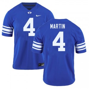 Men LJ Martin Royal BYU Cougars #4 College Football 2025 Jerseys 523380-636