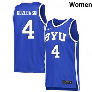 Women Brody Kozlowski Royal BYU Cougars #4 College Basketball Player Jerseys 300652-821