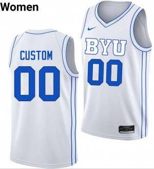 Women's Custom Royal BYU Cougars #00 College Basketball Limited Jerseys 765402-207