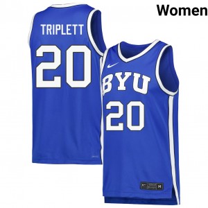 Women Max Triplett Royal BYU Cougars #20 College Basketball Limited Jersey 423417-463