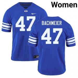 Women's Bear Bachmeier Royal BYU Cougars #47 College Football University Jerseys 845669-935