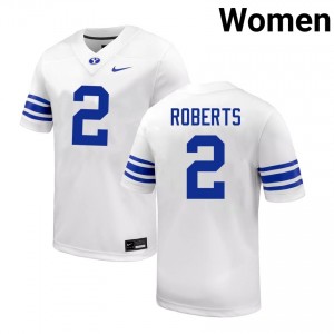 Womens Chase Roberts White BYU Cougars #2 College Football 2025 Jerseys 815362-852