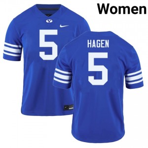 Women Cody Hagen Royal BYU Cougars #5 College Football 2025-26 Jersey 612592-168