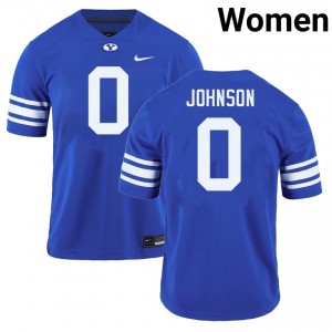 Women Evan Johnson Royal BYU Cougars #0 College Football 2025 Jersey 396133-956