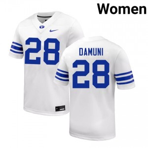 Women's Jovesa Damuni White BYU Cougars #28 College Football Alumni Jerseys 491172-595