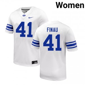 Women's Lucky Finau White BYU Cougars #41 College Football Game Jersey 149164-803