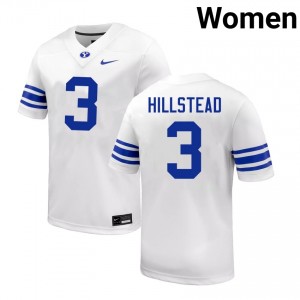 Women McCae Hillstead White BYU Cougars #3 College Football Alumni Jerseys 414942-297