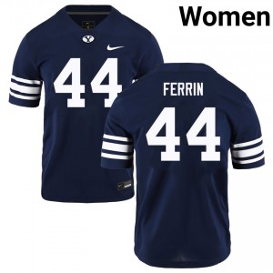 Womens Will Ferrin Navy BYU Cougars #44 College Football University Jerseys 703375-162