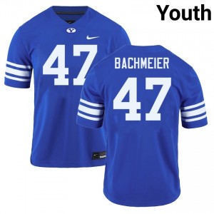Youth Bear Bachmeier Royal BYU Cougars #47 College Football Alumni Jersey 398419-654