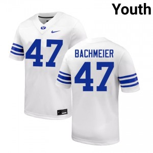 Youth Bear Bachmeier White BYU Cougars #47 College Football Official Jerseys 240945-937