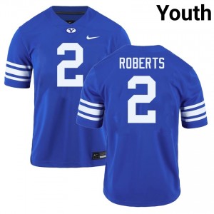 Youth Chase Roberts Royal BYU Cougars #2 College Football 2025-26 Jersey 150907-302