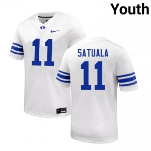 Youth Faletau Satuala White BYU Cougars #11 College Football 2025-26 Jerseys 562628-634