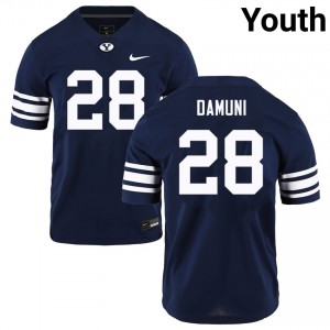 Youth Jovesa Damuni Navy BYU Cougars #28 College Football 2025 Jerseys 450553-403