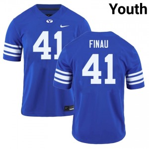 Youth Lucky Finau Royal BYU Cougars #41 College Football Game Jerseys 460481-770
