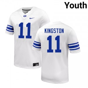 Youth Parker Kingston White BYU Cougars #11 College Football Replica Jersey 955836-931
