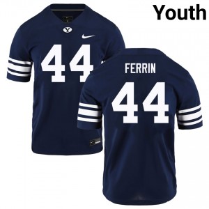 Youth Will Ferrin Navy BYU Cougars #44 College Football Player Jersey 674413-195